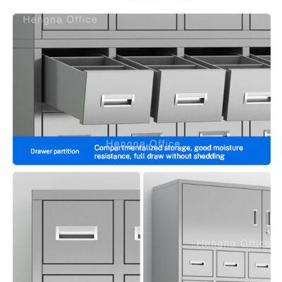 HN-JW41 Stainless Steel Apothecary Drawers for Jewelry Workshop, Small Parts Storage Organizer With 30/48 Bin Options, Long Span Life photo-3