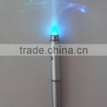 Fiber-optic glowing pen , glow in the dark fiber optic light pen,projector ballpointpen