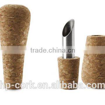 Cork wine stopper & pourer