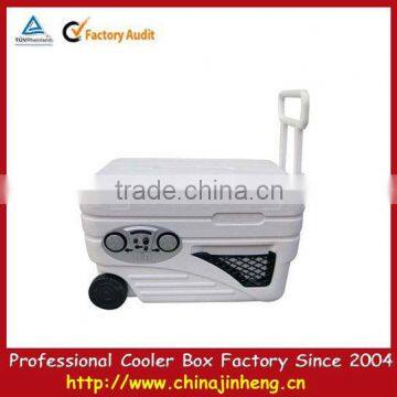 Plastic walking cooler