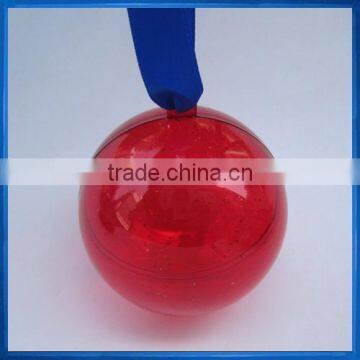 Colored transparent plastic ball,plastic X'mas bauble