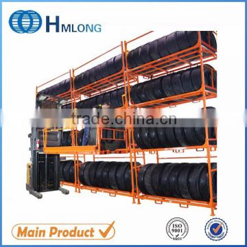 Warehouse stacking metal tire racking