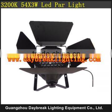 3200K Led Par Light with 4 Baffle plate leaves Stage Theater Church Warm White Color DMX512 Control AC110V-240V