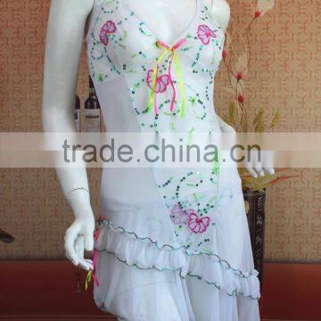 Mature Sexy Lingerie,white Sexy Satin Lady Lingerie photo-2