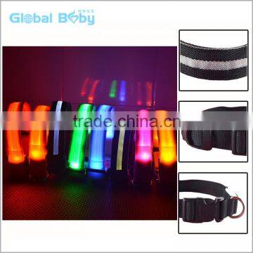 Wholesale LED Luminous Nylon Pet Dog Collars