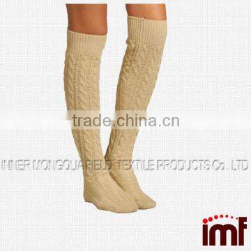 Warm Cable Knit Knee High Socks