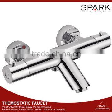 Contemporary chorme bathroom wall mounted thermostatic faucet mixer taps