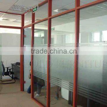 Latest Model Double Glass Partition Sound Proof Partition Wall With Blind Curtain Inside ( SZ-WSP358) photo-4