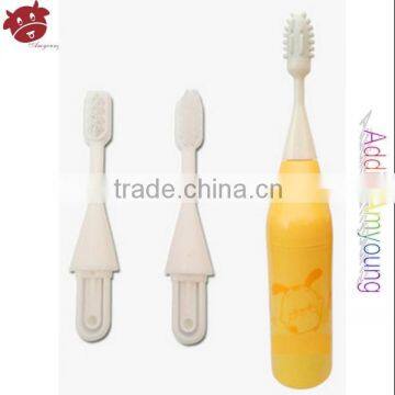 top products hot selling new 2014 children cartoon silicone toothbrush wooden dummy orthodontic dental kid silicone toothbrush