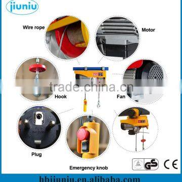 Manufacture electric hoist price low/small electric hoist/mini electric wire rope hoist