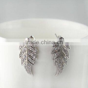 2014 Wholesale bulk maple leaf shape earrings