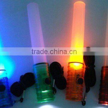 with whistle and Lanyard Led glow stick