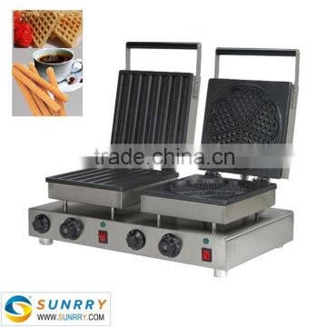 Electric double head lolly waffle and heart-shape waffle machine maker (SUNRRY SY-WM58C)