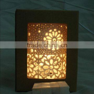Handmade incense burner white porcelain candle holder