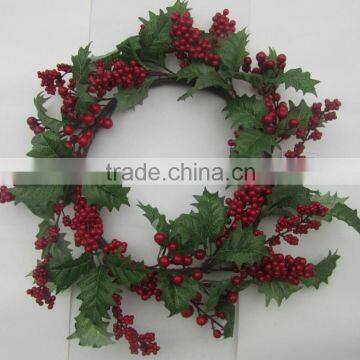 Wholesale Decorative Artificial Natural red berries Fall wreath