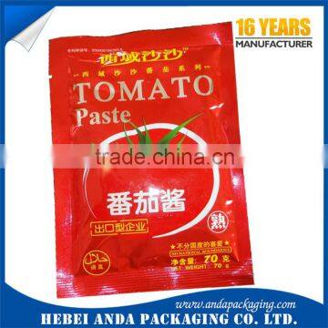 Tomato paste packaging aluminum foil laminated roll/ laminated multiple layer plastic aluminum foil bag