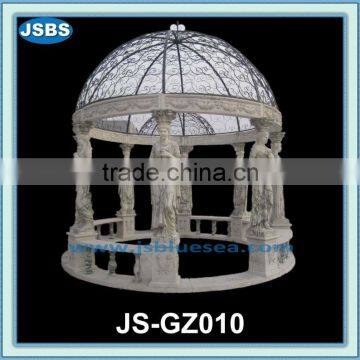 Garden Marble Gazebo With Figure Statue