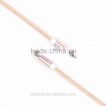 High Quality Golden Plated 3.5mm AUX Audio Cable Male to Male AV Cable photo-2