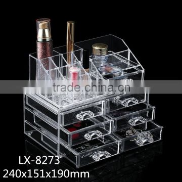 2015 PS material 6 clear plastic drawers cosmetic organizer                        
                                                Quality Choice