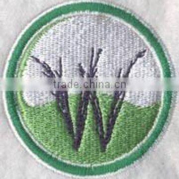 Simple small tree round shape logos 100% custom embroidery patch/patches/badges