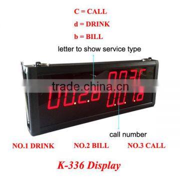Display Monitor Kitchen Wireless Service Waiter Call Bell System K-336+K-999+K-H4-G photo-2
