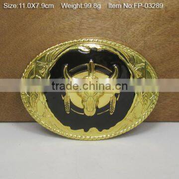ladies gold plate fashional metal belt buckle