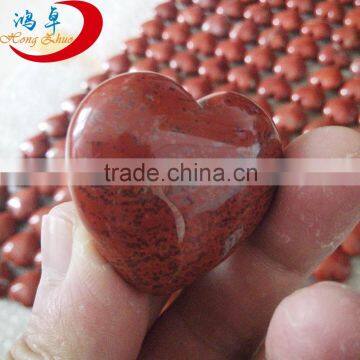 Top quality Charming red jasper stone crystal heart for healing