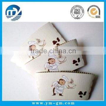 Hot selling customized cup sleeve in paper / Logo print cup sleeve