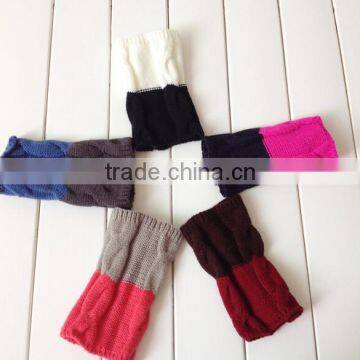 Trendy 2015 winter women Hand knitted Boot cuffs Cable knit Leg warmers