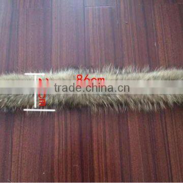 100% Genuine raccoon fur collar for garment