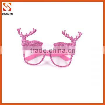 Novelty Cheap Plastic Funny Reindeer Christmas Party Glasses