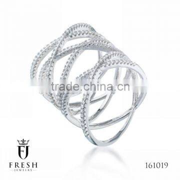 Fashion 925 Sterling Silver Ring - 161019 , Wholesale Silver Jewellery, Silver Jewellery Manufacturer, CZ Cubic Zircon AAA
