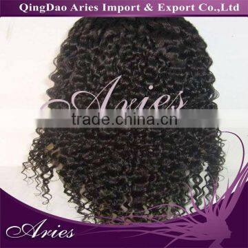 Fashion Long Kinky Curly Wig For Lady human hair half wigs