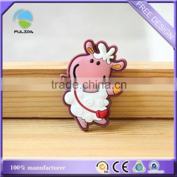 Year of the Ox soft pvc rubber embossed promotional fridge magnet