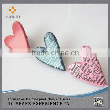 Decorative heart shaped metal brad for craft