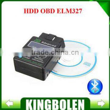 Fast Shipping HH OBD MINI ELM327 Black Bluetooth ELM 327 OBD2 Car CAN Wireless Adapter Scanner TORQUE ANDROID