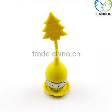 Reusable Tools Gift Yellow Christmas Tree Shape Stainless Steel Tea Infuser