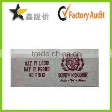 Custom fashion design computerized fabric label printing