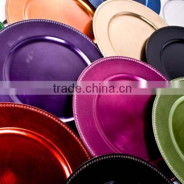 Colorful party decorative beaded plates