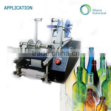 Semi automatic round wine bottle labeling machine