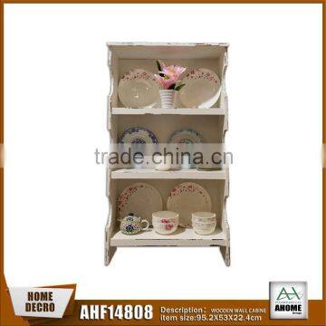 Shabby Chic Wooden Wall Kitchen Cabinet Simple Design,Decorative Display Hanging Wall Shelf