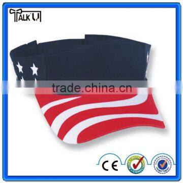 Fashion USA flag pattern UV protection sun visor caps /empty caps