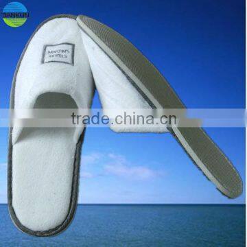 five star embroidery logo disposable velvet slipper