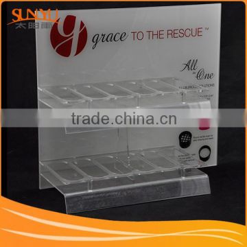 2 Layers Clear Acrylic Nail Polish Display Racks