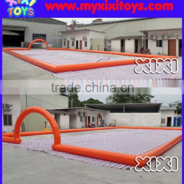 XIXI 0.6mm PVC Orange sealed Inflatable Beach Sport Pitch,Football Field