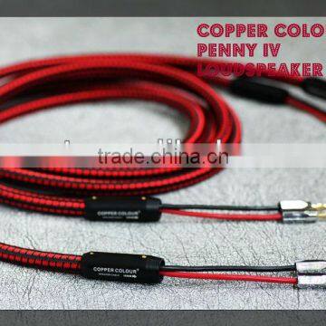 2.5m Copper Colour CC Penny IV Speaker Cable PVC+CC Banana Plug 5N 4.88 OCC Copper