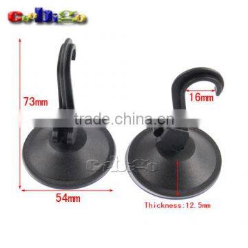 73*54mm Black Plastic Suction Cup Holder Kitchen Bathroom Bedroom Wall Hanger Holder #FLC211-B