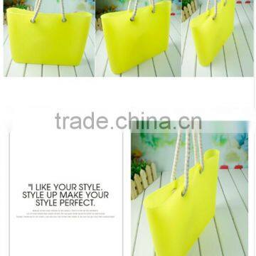 Fashion Women Sweet Jelly Silicone Tote Beach Bag for Lady Quality Choice