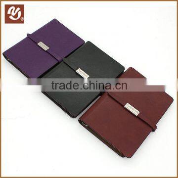 High end executive leather notebook with ring for business