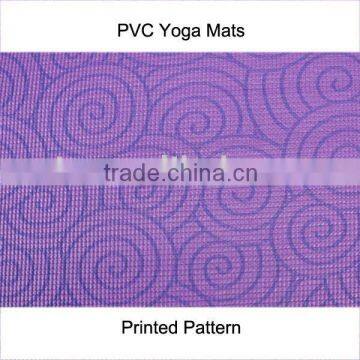 PVC Printed yoga mats with designs washable soft Purple Yoga mat